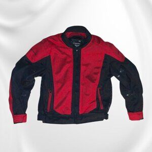 Tourmaster Men's Jacket Motorcycle Jacket Red and Black MENS XL 46
